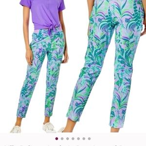 Lilly Pulitzer on the Chase runaround pants Iris M nwot